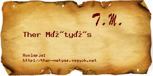 Ther Mátyás névjegykártya